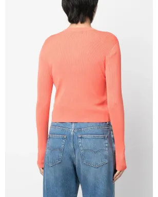 Lauren Ralph Lauren ボタンアップリブニットカーディガン - オレンジ - サムネイル4