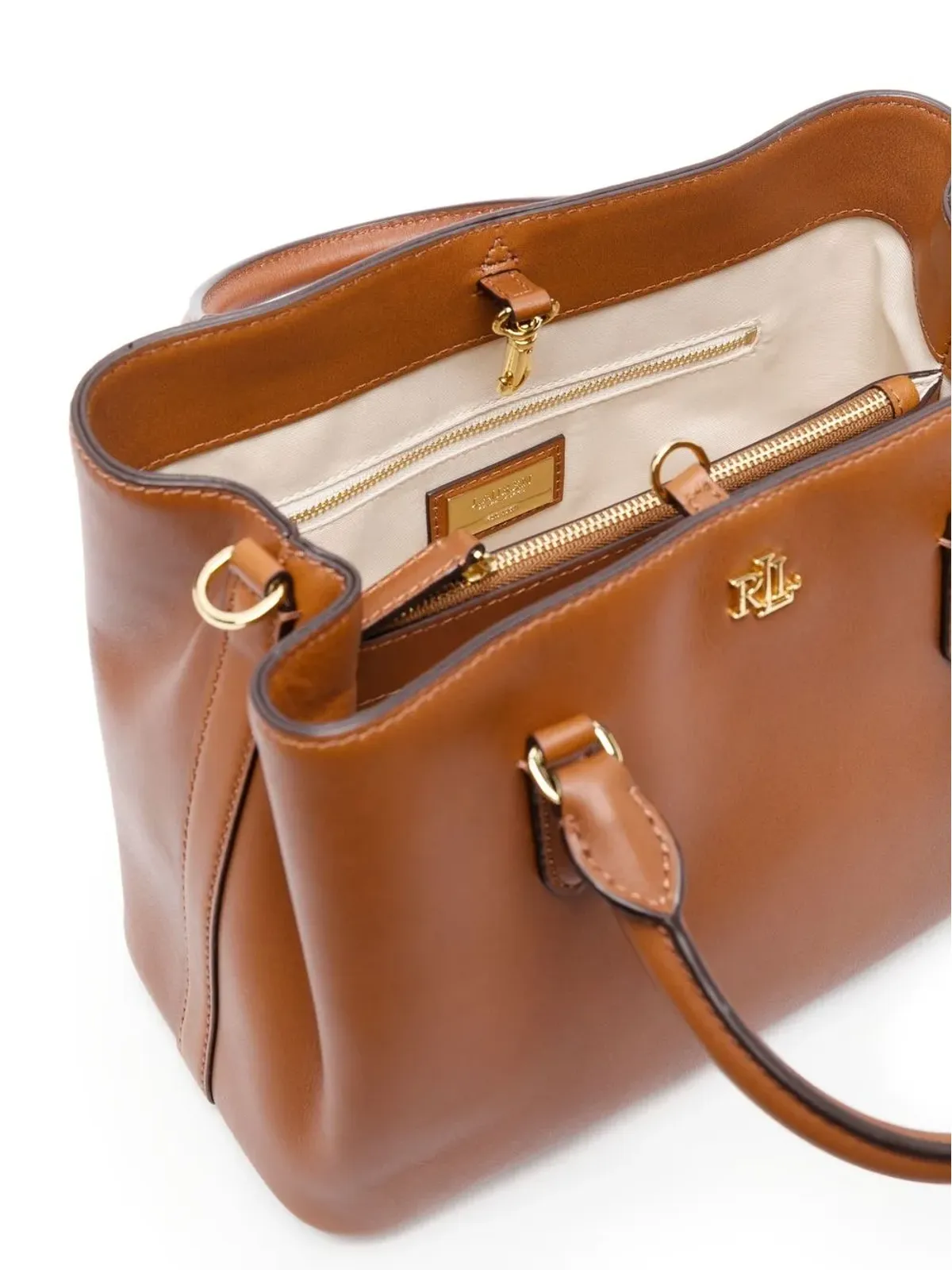 Lauren Ralph Lauren Marcy レザートートバッグ - 画像5