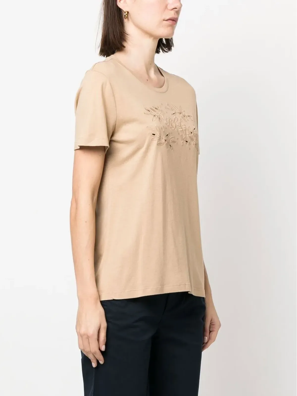 Lauren Ralph Lauren Katlin 刺繍ディテール Tシャツ - 画像3