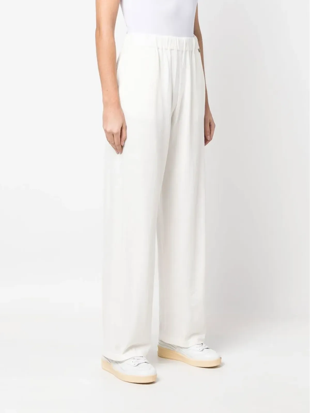 TWINSET ワイドレッグニットパンツ - White - 画像3