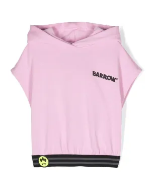 Barrow kids ロゴプリント フーディー ピンク - サムネイル1