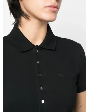 Lauren Ralph Lauren 刺繍ロゴ ポロシャツ - ブラック - サムネイル5