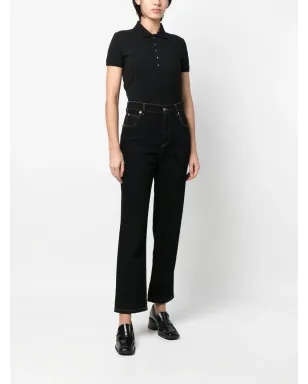 Lauren Ralph Lauren 刺繍ロゴ ポロシャツ - ブラック - サムネイル2