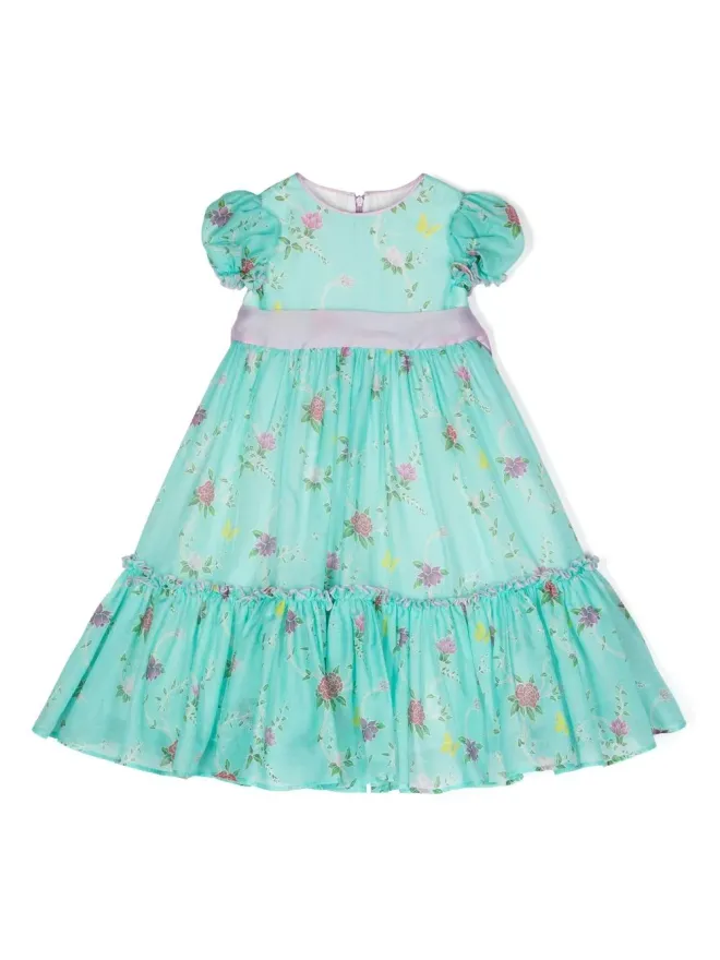 La Stupenderia La Stupenderia Serena floral-print dress - Blueの商品画像