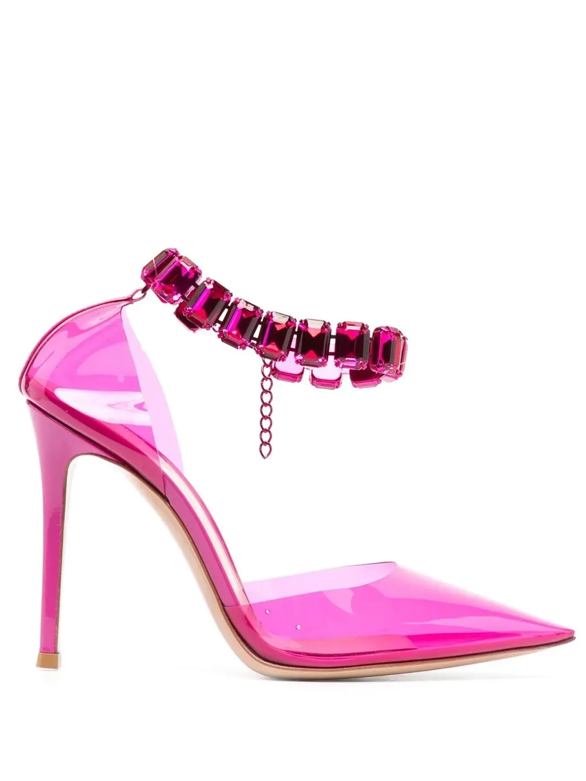Gianvito Rossi 透明クリスタル装飾パンプス - ピンク - 画像1