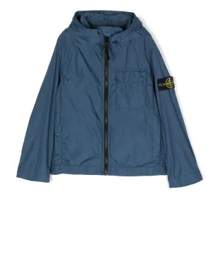Stone Island Junior ロゴパッチ付きフードジャケット - サムネイル1