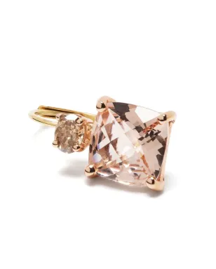 Wouters & Hendrix Gold 18kt ローズゴールド ダイヤモンドとモルガナイト イヤリング - サムネイル3