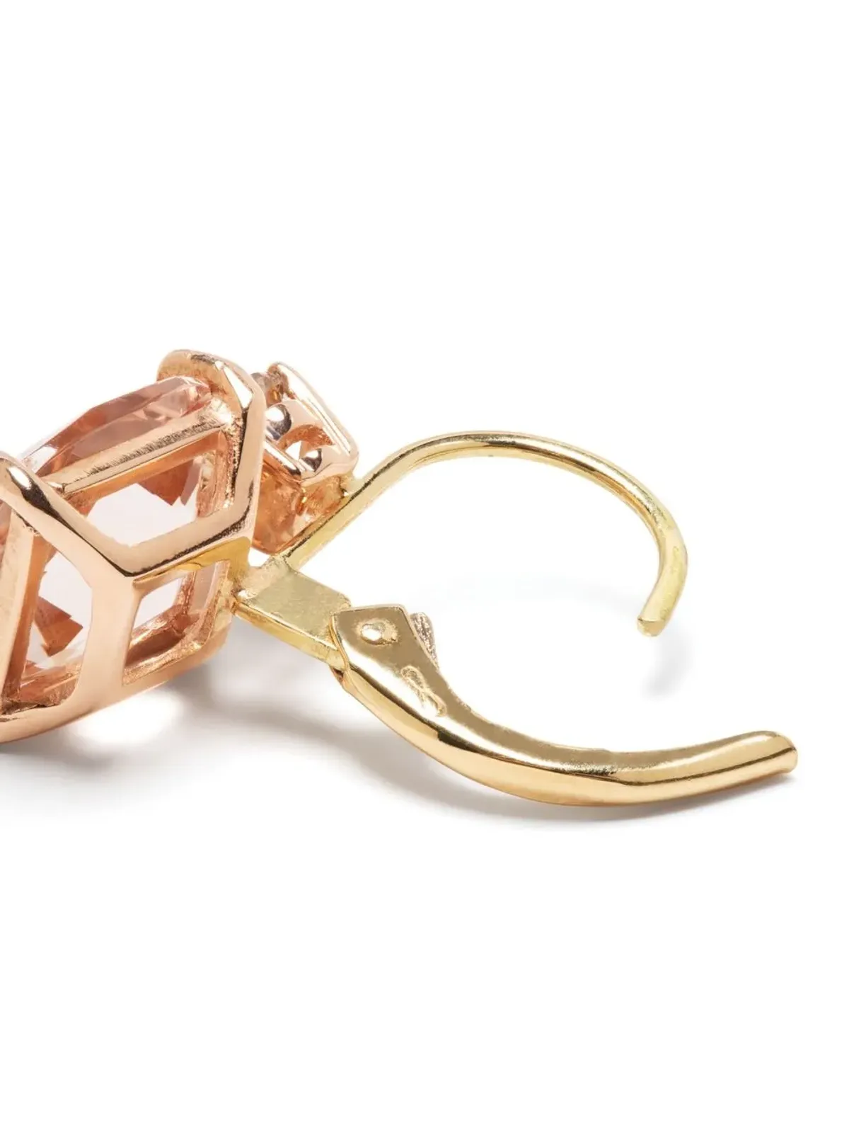 Wouters & Hendrix Gold 18kt ローズゴールド ダイヤモンドとモルガナイト イヤリング - 画像4