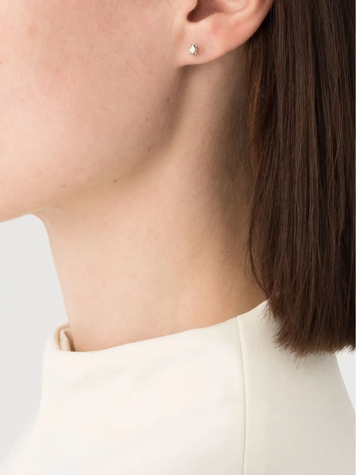 Wouters & Hendrix Gold 18ktホワイトゴールド ダイヤモンドスタッドピアス - 画像2