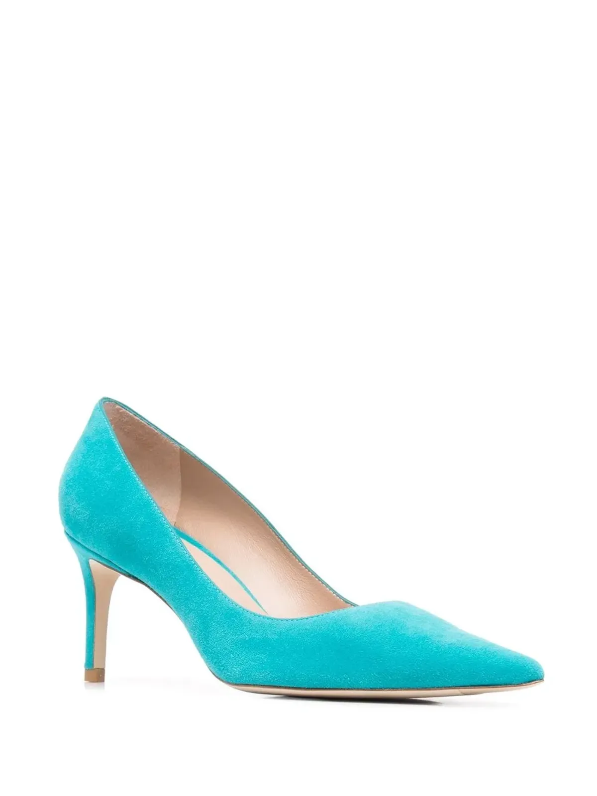 Stuart Weitzman ポインテッド70mmスエードパンプス - ブルー - 画像2
