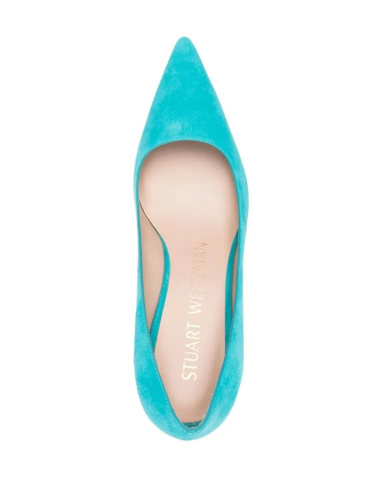 Stuart Weitzman ポインテッド70mmスエードパンプス - ブルー - 画像4