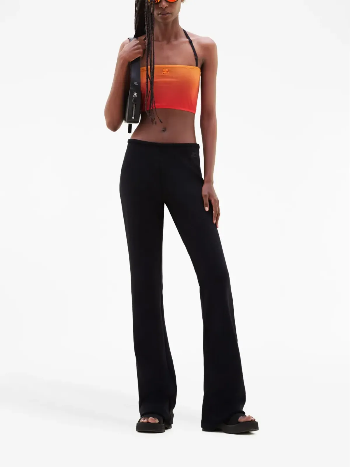 Courrèges ヘリテージ ローライズフレアパンツ - 画像2