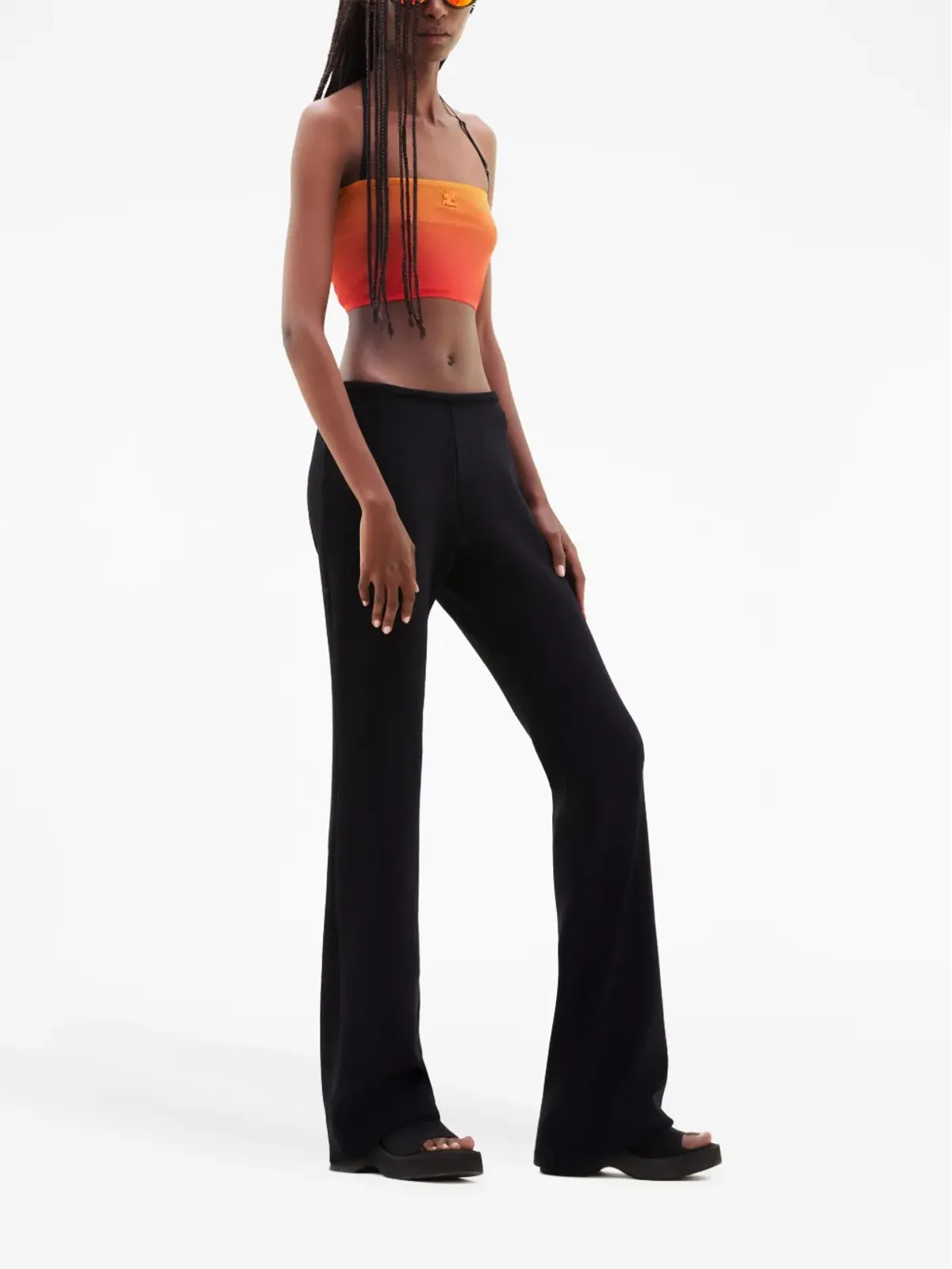 Courrèges ヘリテージ ローライズフレアパンツ - 画像3