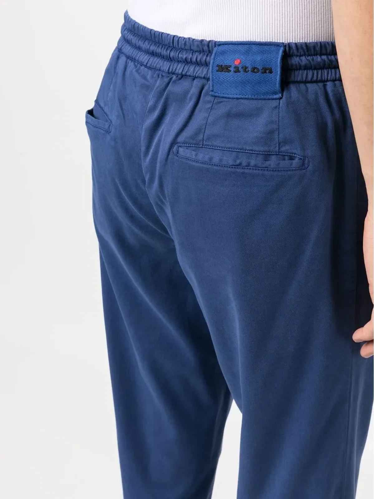 Kiton ロゴパッチ ストレートレッグ チノパンツ - 画像5