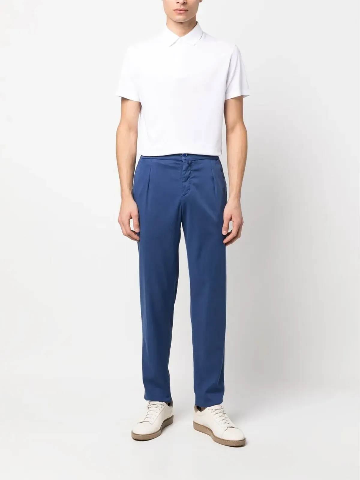 Kiton ロゴパッチ ストレートレッグ チノパンツ - 画像2