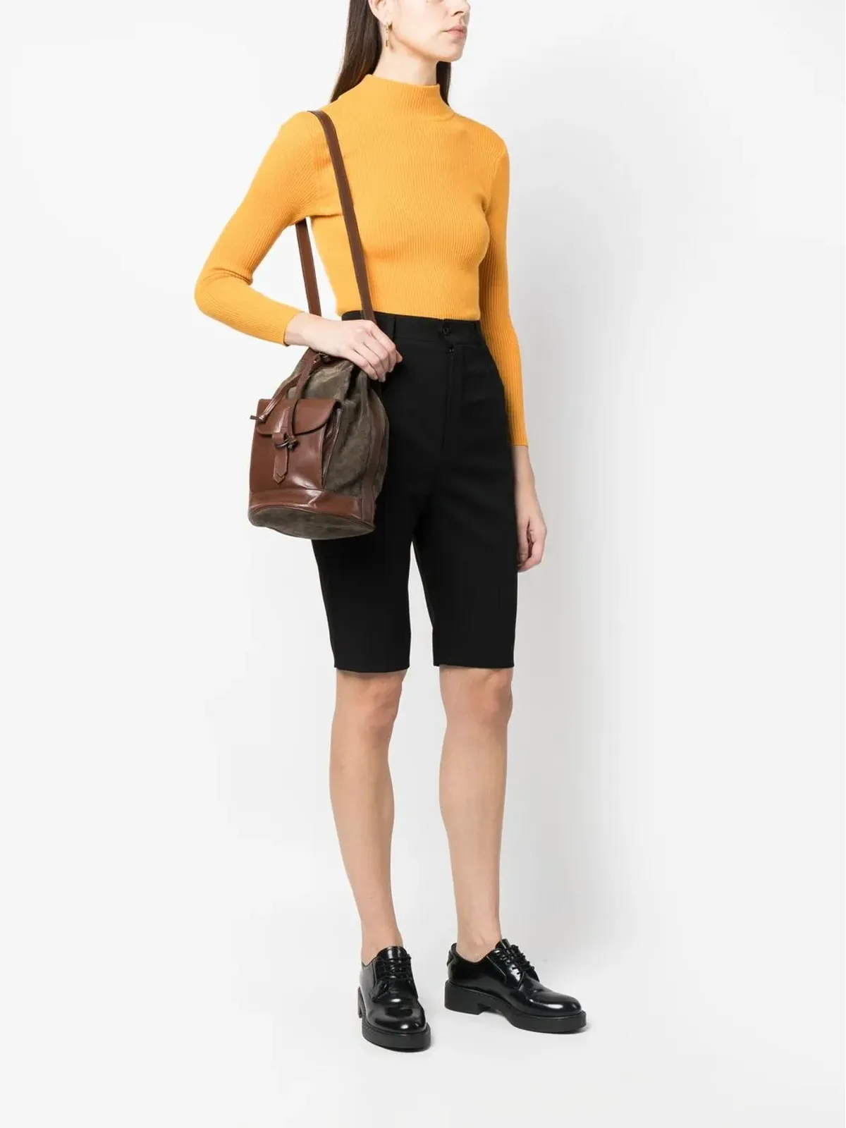 Saint Laurent Pre-Owned 1970年代 レザー バケットバッグ - ブラウン - 画像2