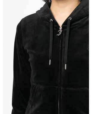Juicy Couture ベロア素材ジップフーディー（ブラック） - サムネイル5