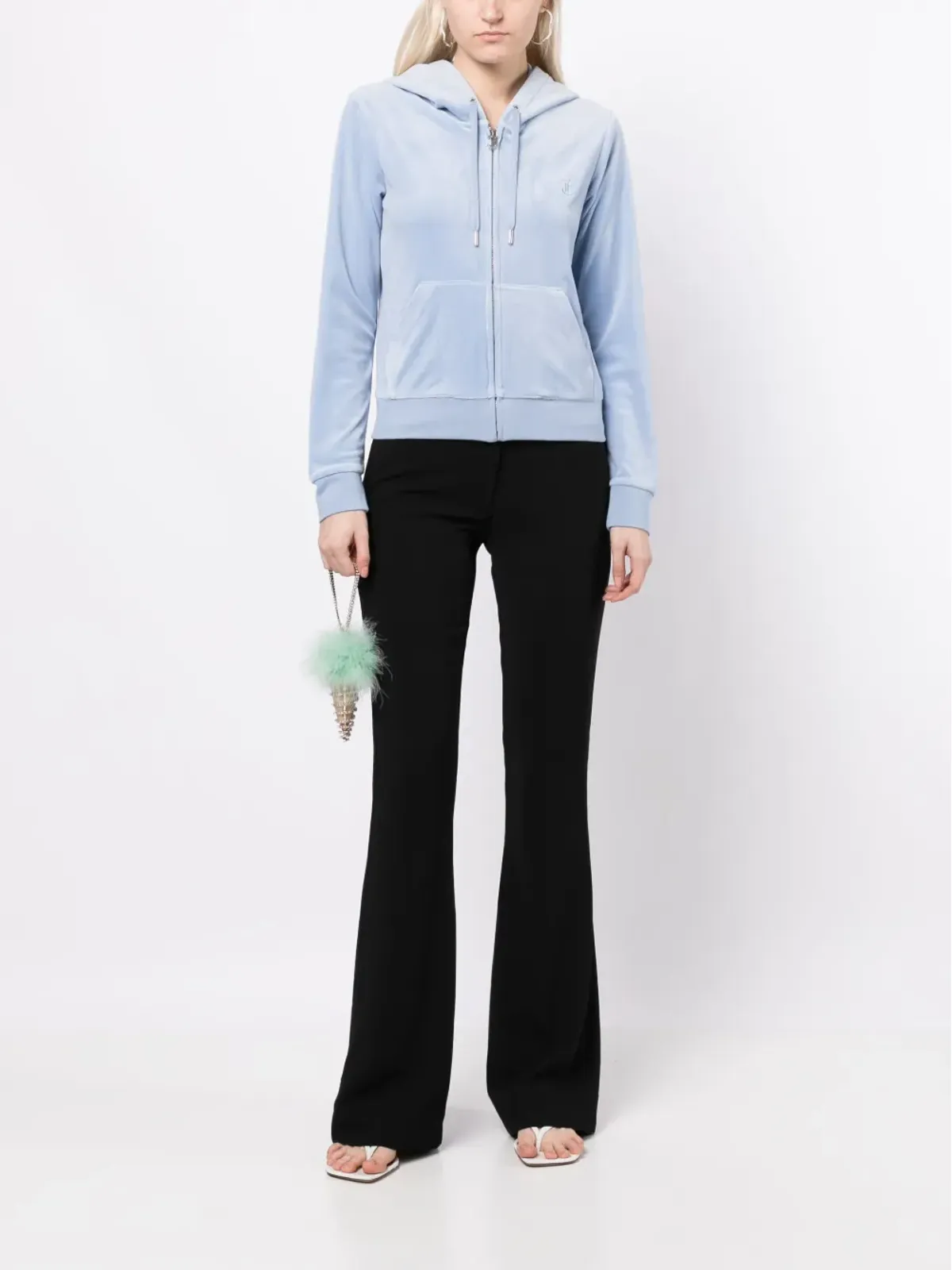 Juicy Couture ロバートソン ベルベット風フード付きパーカー - 画像2