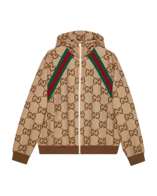 Gucci GG Supremeフード付きジャケット - Brown - サムネイル1