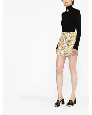 Versace Jeans Couture ロゴ クチュールプリント デニム ミニスカート - サムネイル3
