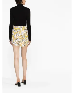 Versace Jeans Couture ロゴ クチュールプリント デニム ミニスカート - サムネイル4