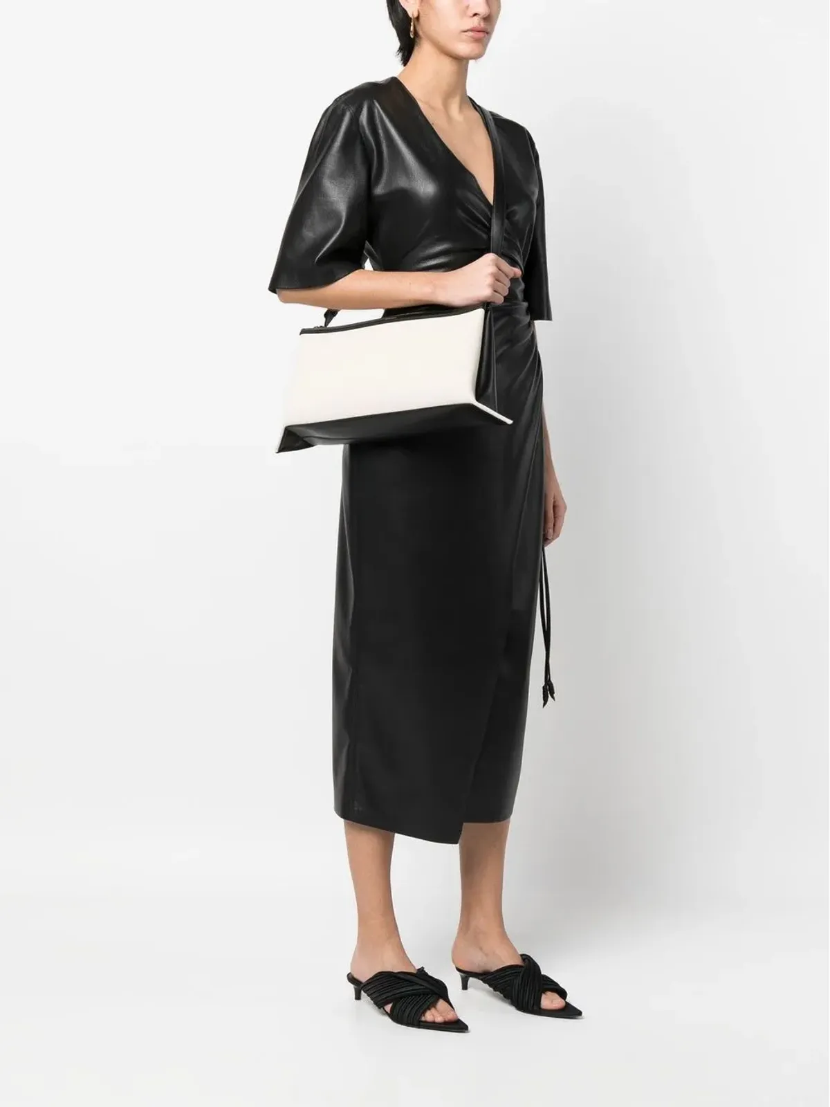 Jil Sander 小さなロゴスタンプショルダーバッグ - 画像2