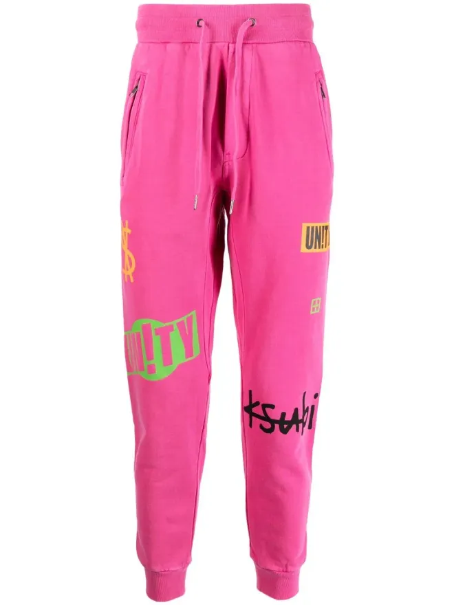Ksubi Ksubi コットン ロゴプリント トラックパンツの商品画像