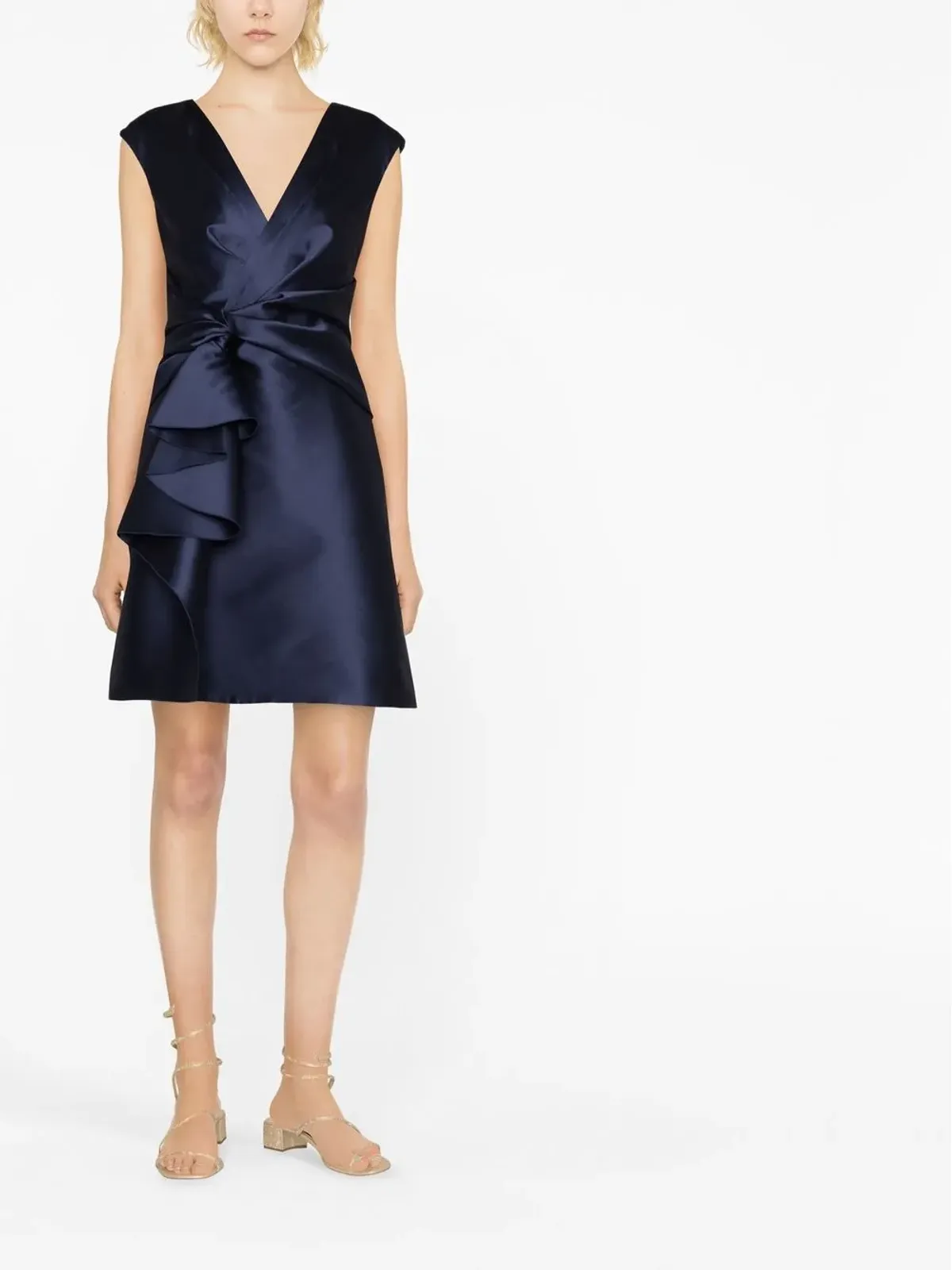 Alberta Ferretti ノースリーブ ピンチドウェスト ドレス - 画像2