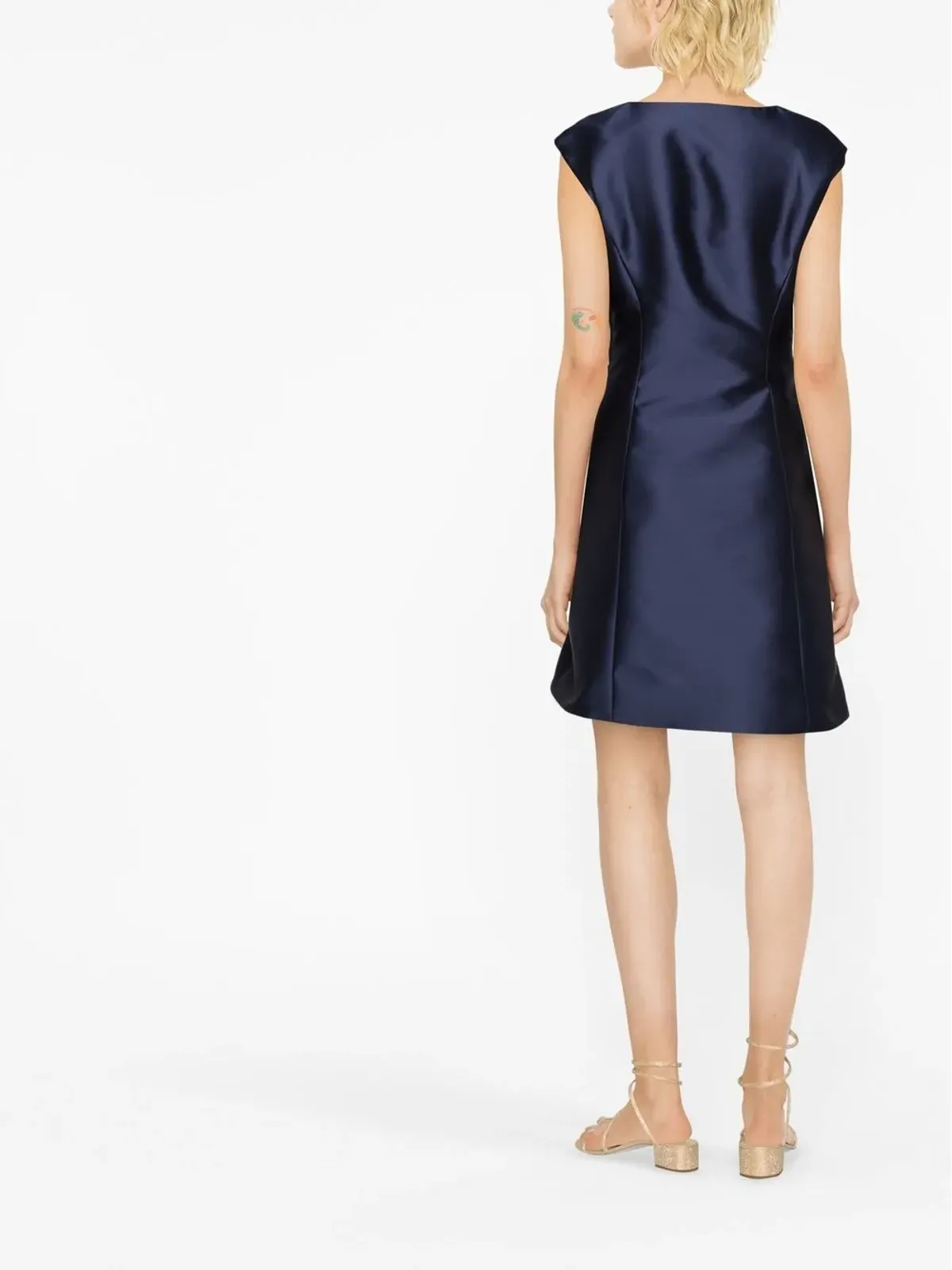 Alberta Ferretti ノースリーブ ピンチドウェスト ドレス - 画像3