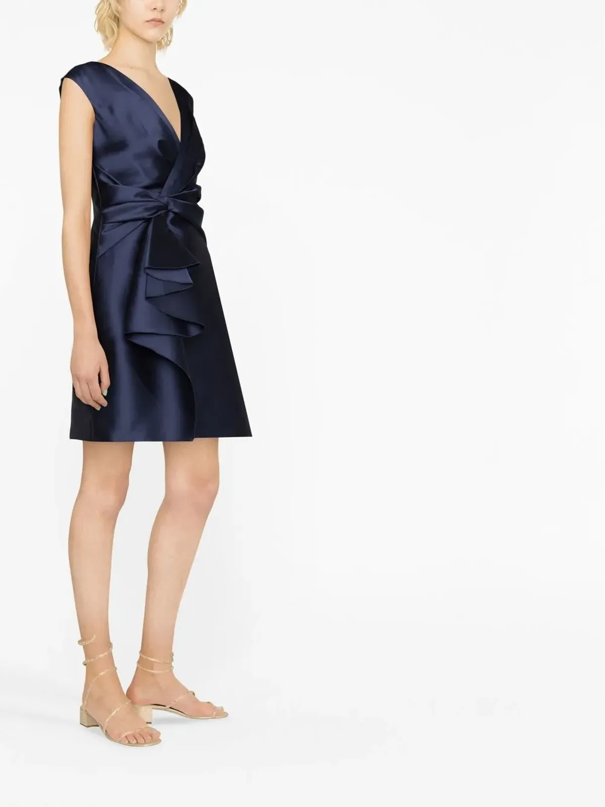 Alberta Ferretti ノースリーブ ピンチドウェスト ドレス - 画像4