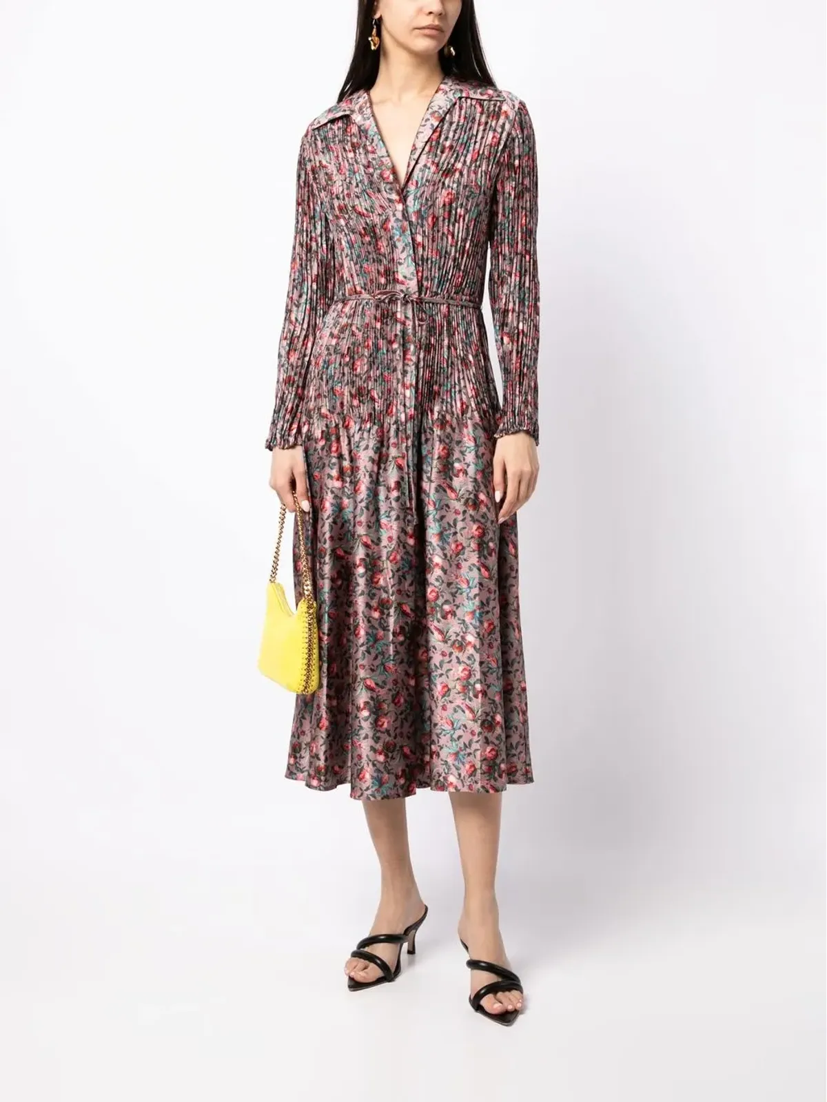 Vince ベリーブルームス プリーツシャツドレス - 画像2