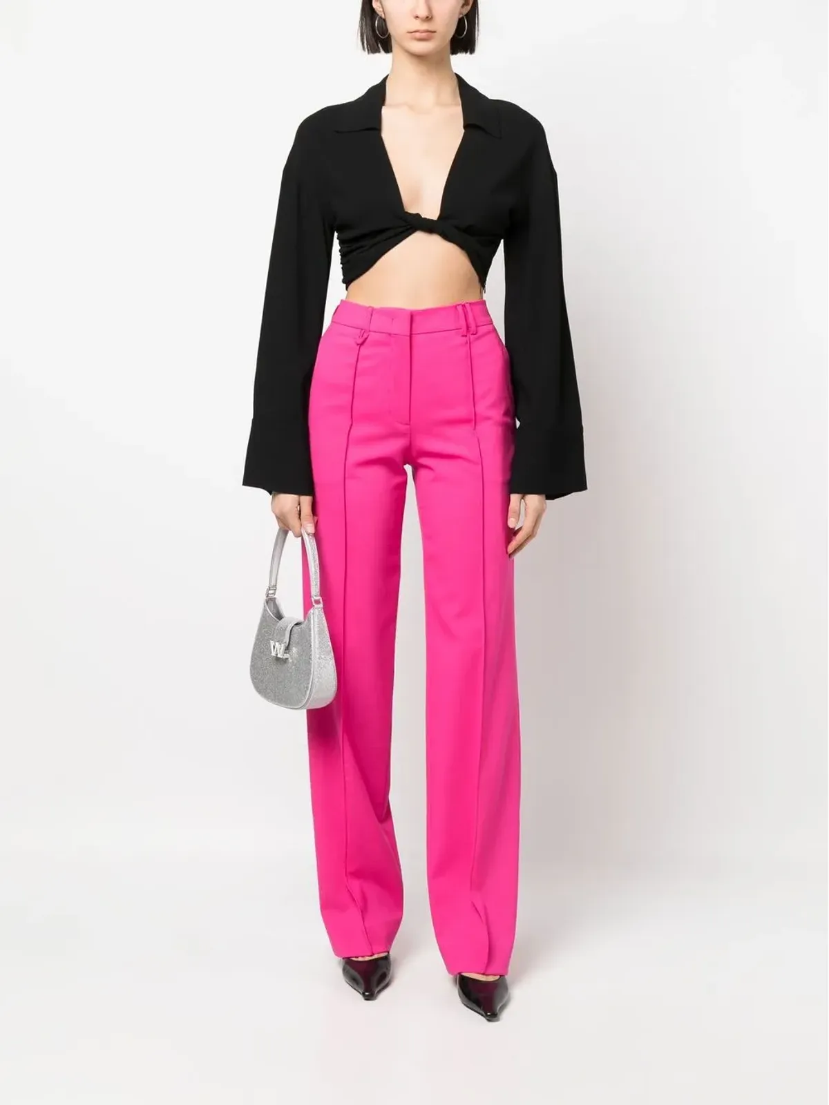 Blumarine ツイストディテール クロップドトップ - 画像2
