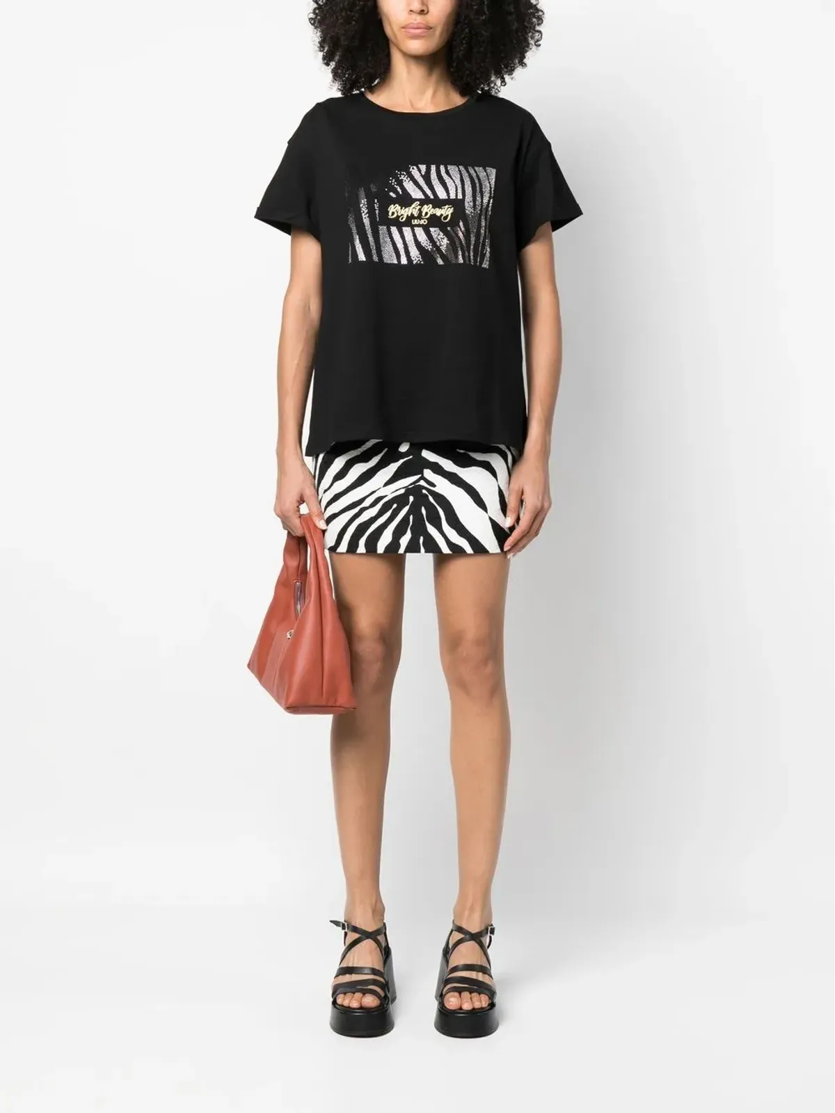 LIU JO rhinestone-embellished logo-print T-shirt - 画像2