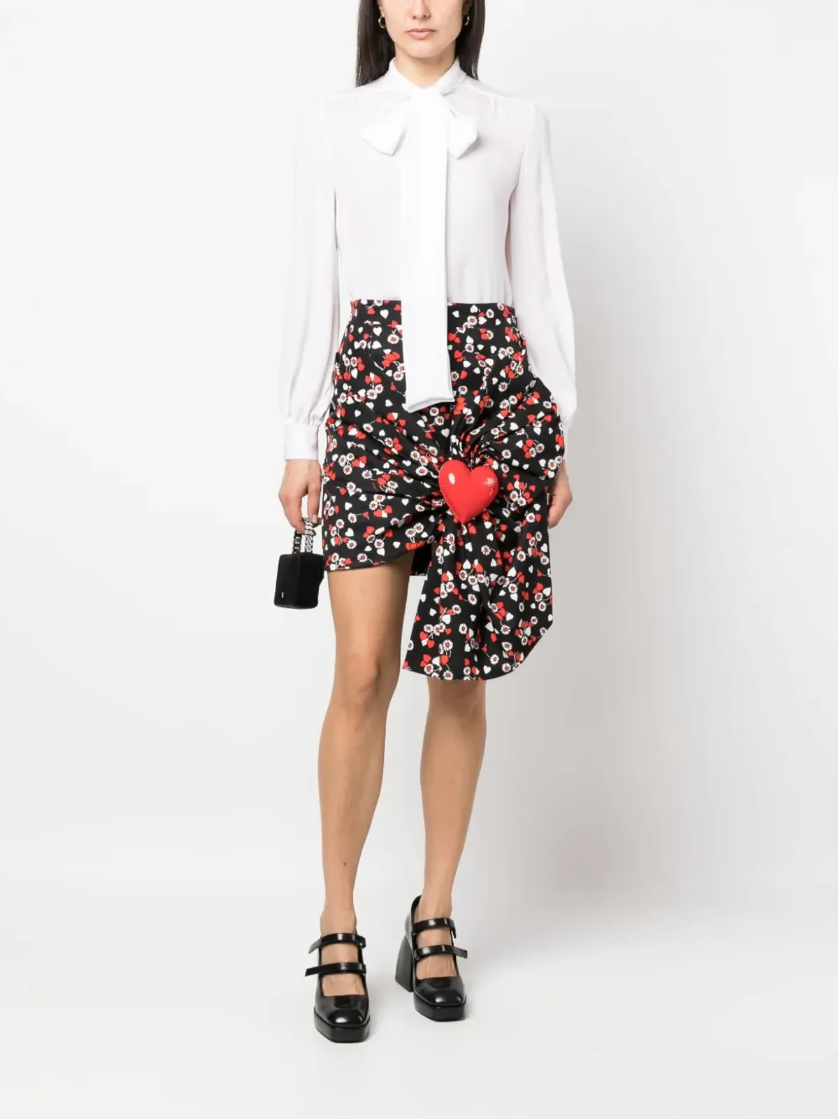 Moschino パッシーボウカラー シルク ブラウス - 画像2