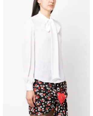 Moschino パッシーボウカラー シルク ブラウス - サムネイル3