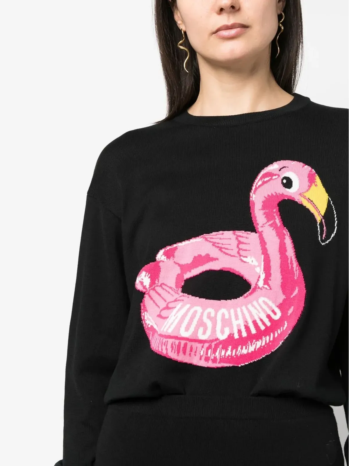 Moschino インターシャニット ロゴジャンパー - 画像5