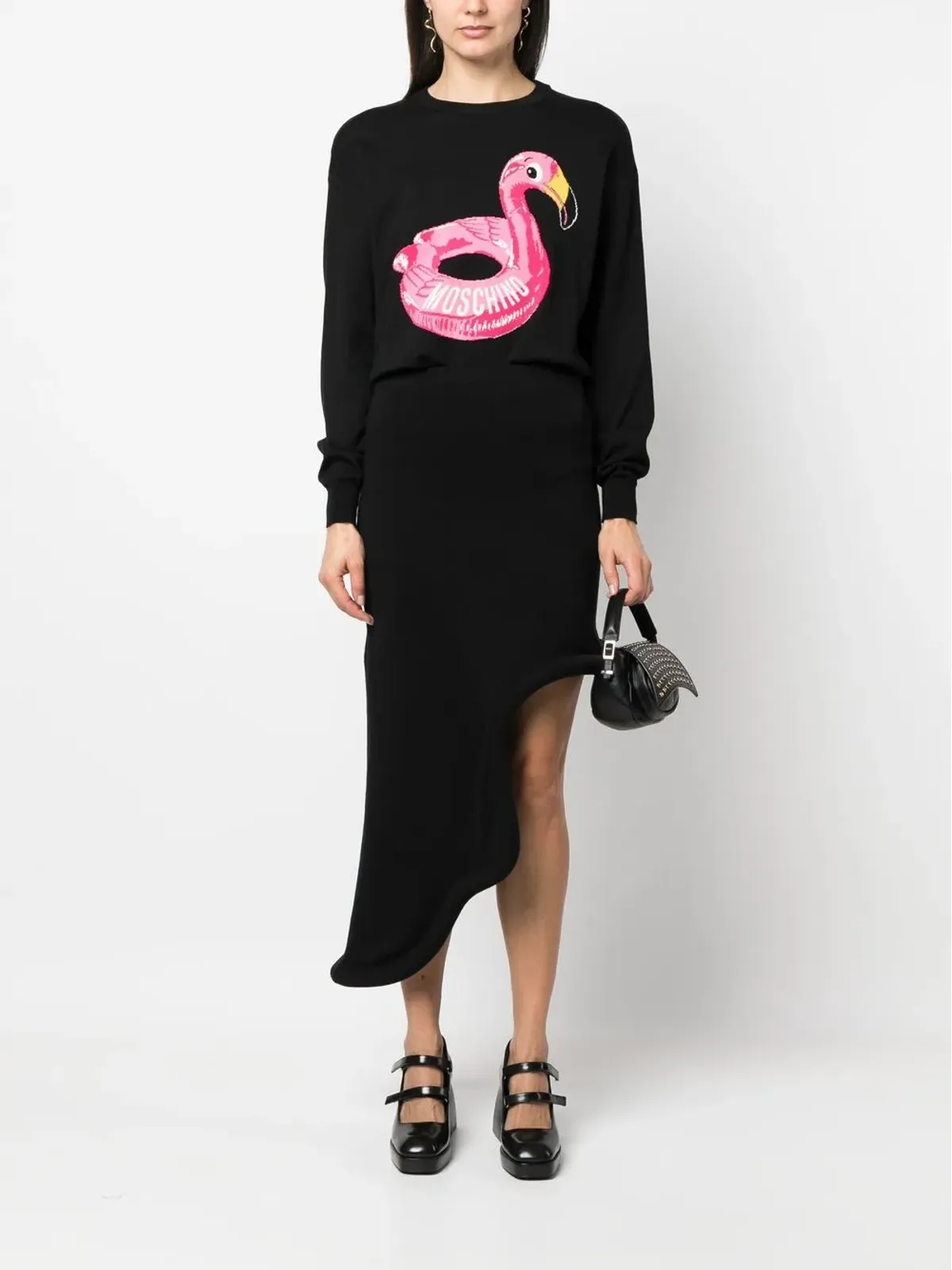 Moschino インターシャニット ロゴジャンパー - 画像2