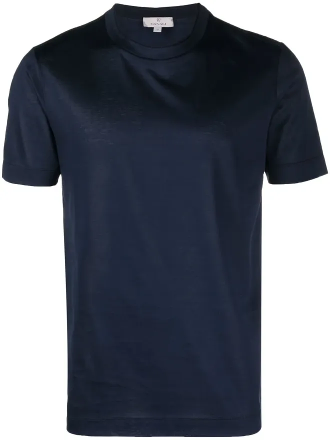 Canali Canali 丸首の半袖Tシャツ - ブルーの商品画像