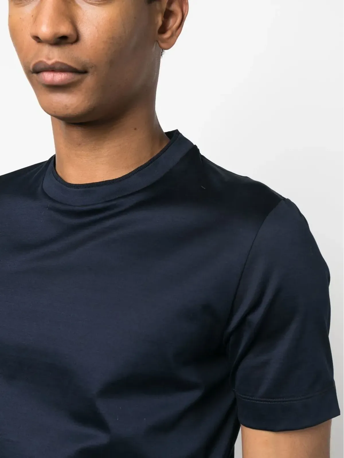 Canali 丸首の半袖Tシャツ - ブルー - 画像5