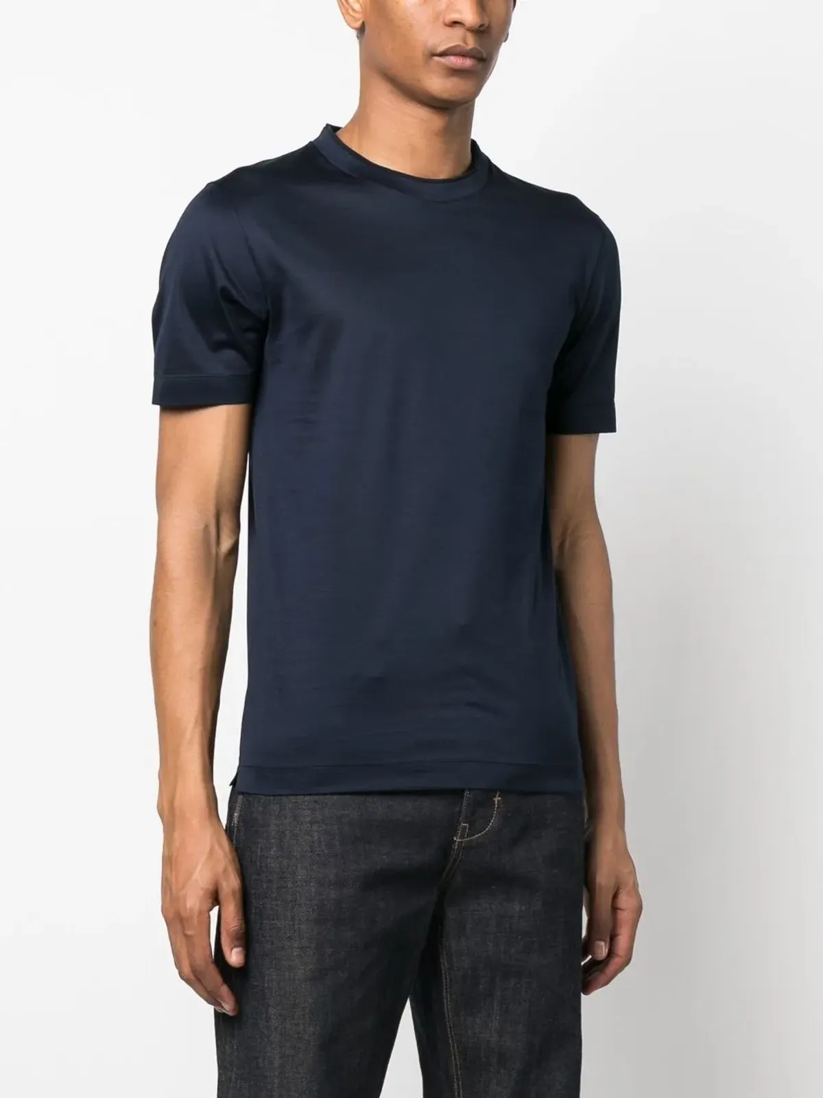 Canali 丸首の半袖Tシャツ - ブルー - 画像3