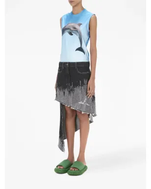 JW Anderson スタッド付きアシンメトリーデニムスカート - サムネイル2