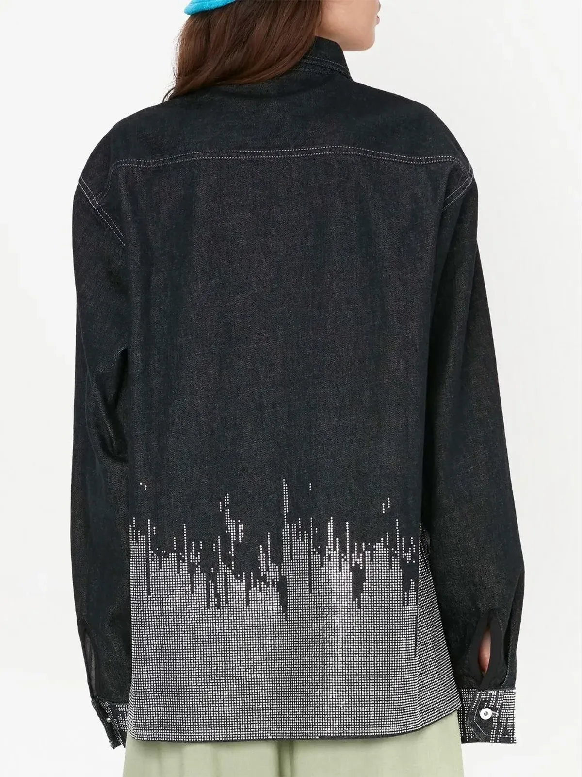 JW Anderson スタッズ付きデニムシャツ - グレー - 画像4
