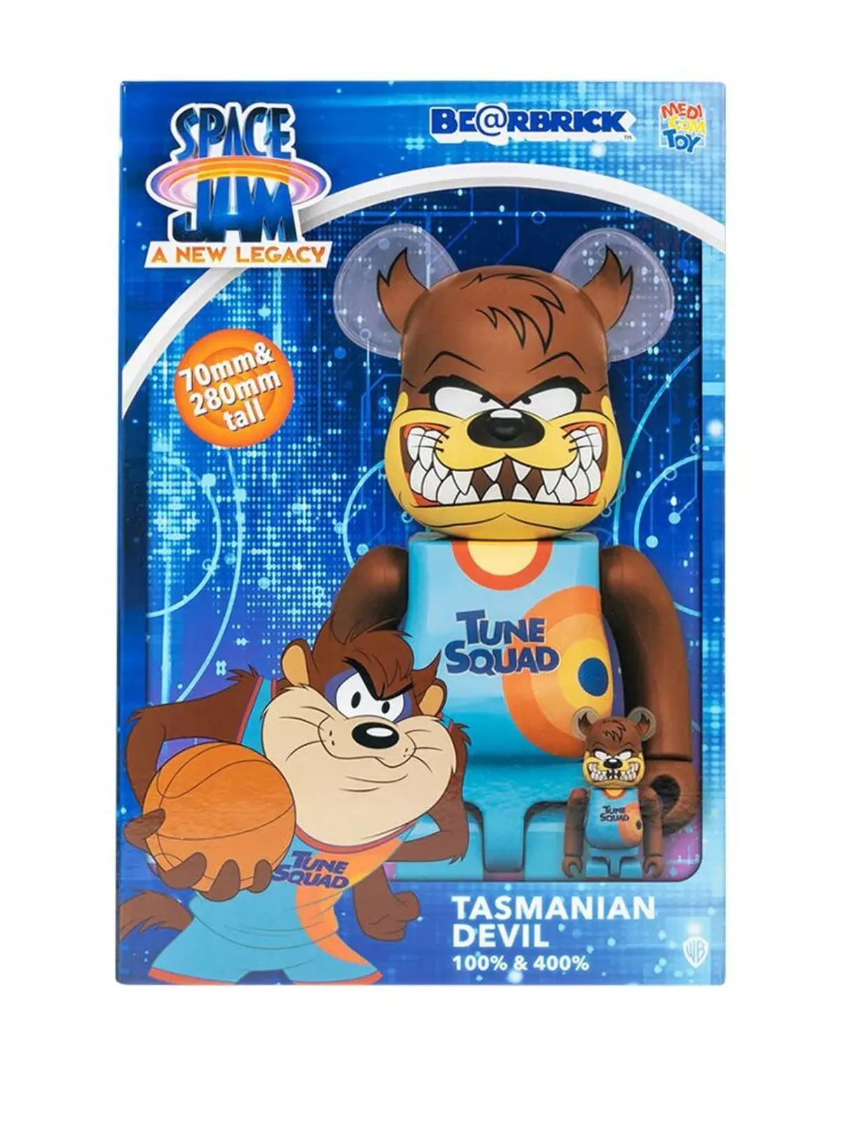 MEDICOM TOY x Space Jam Tasmanian Devil BE@RBRICK フィギュアセット - 画像4
