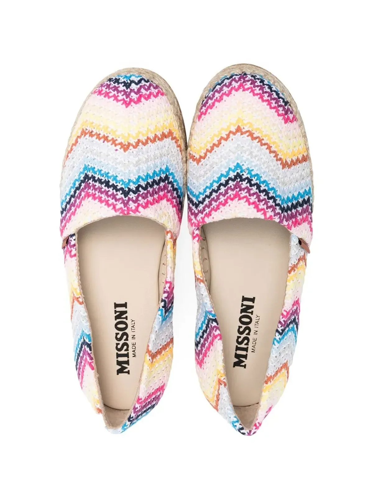Missoni Kids ジグザグ柄スリップオンエスパドリーユ イエロー - 画像3