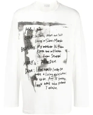 Yohji Yamamoto ピグメント ロングスリーブ Tシャツ - サムネイル1