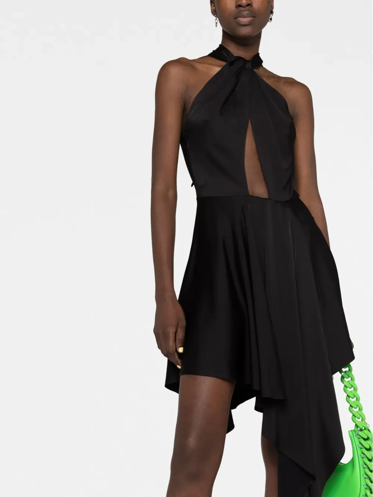 Stella McCartney アシンメトリック ホルターネック ドレス - 画像5