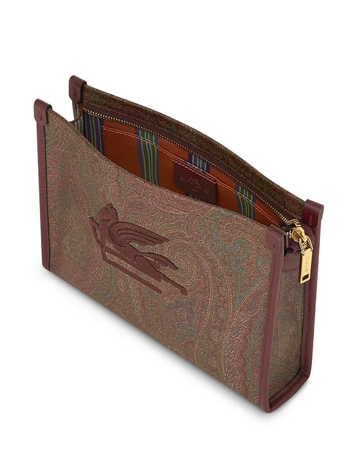 ETRO ペイズリープリント ロゴ ウォレット - Red - 画像4