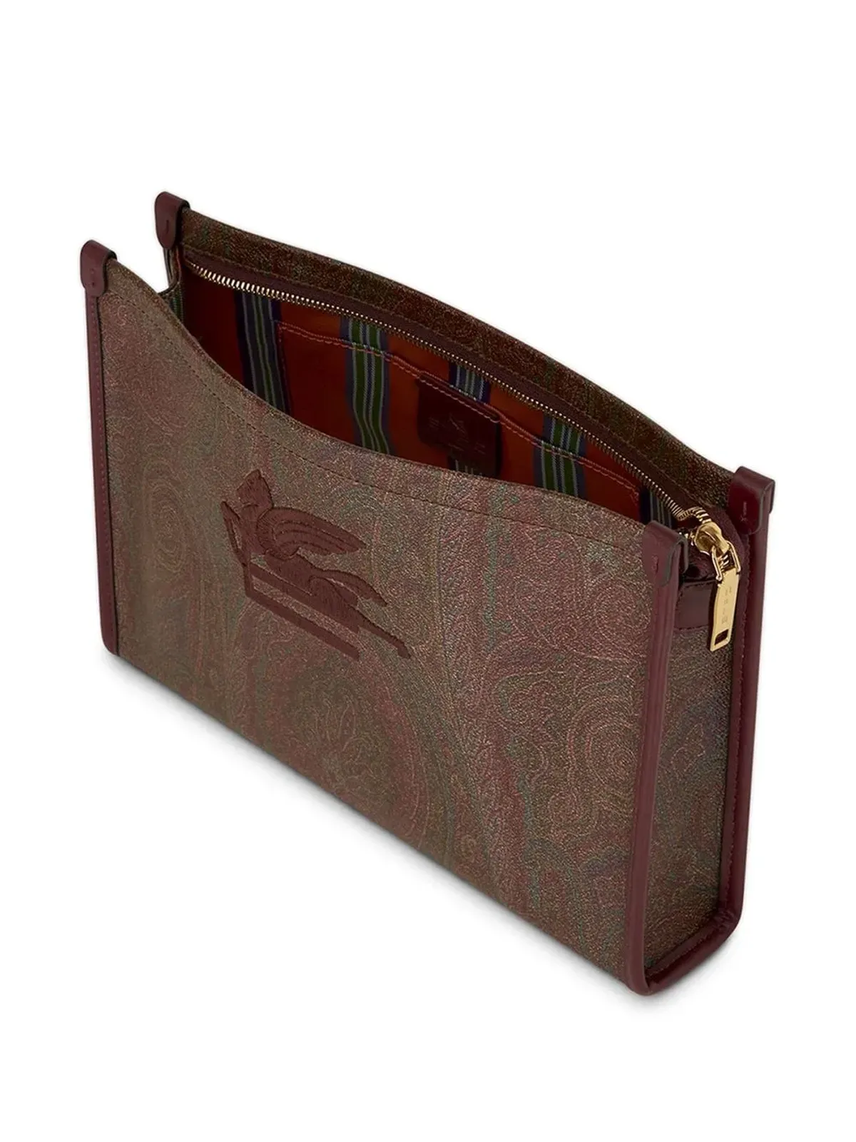 ETRO ペイズリープリント刺繍ポーチ - 画像5