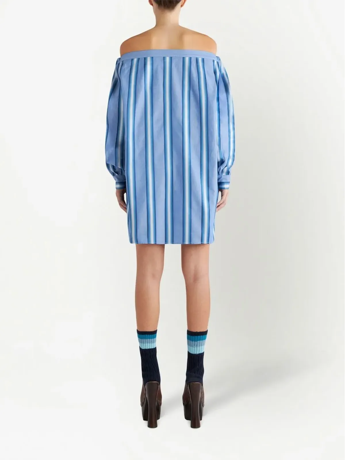 ETRO ストライプシャツドレス - ブルー - 画像4