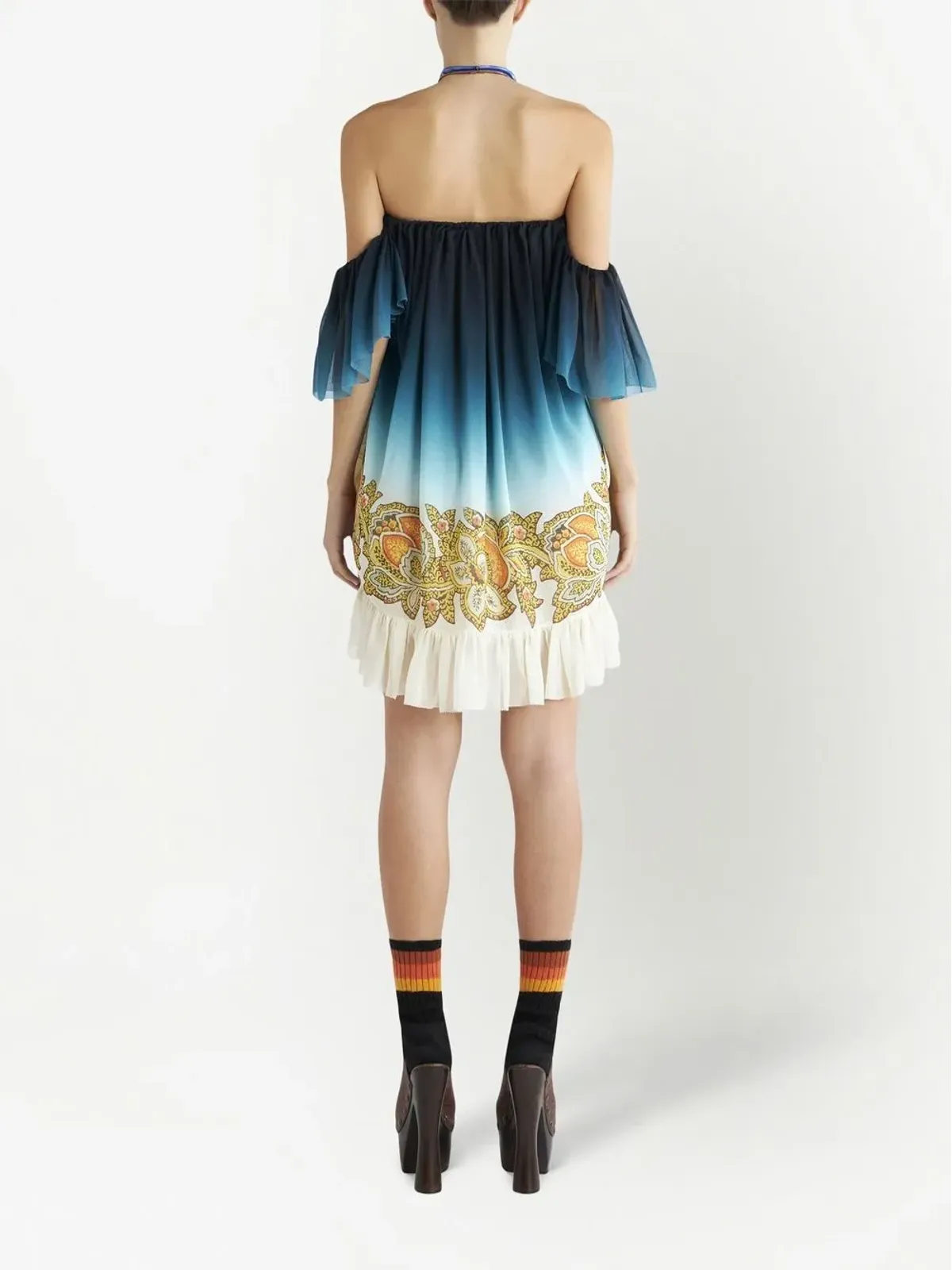 ETRO ペイズリープリントシルクドレス - 画像3